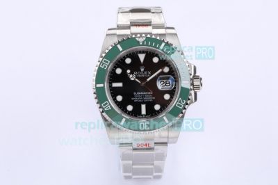 EW Replica Rolex Submariner 41mm Watch Black Dial Green Ceramic Bezel